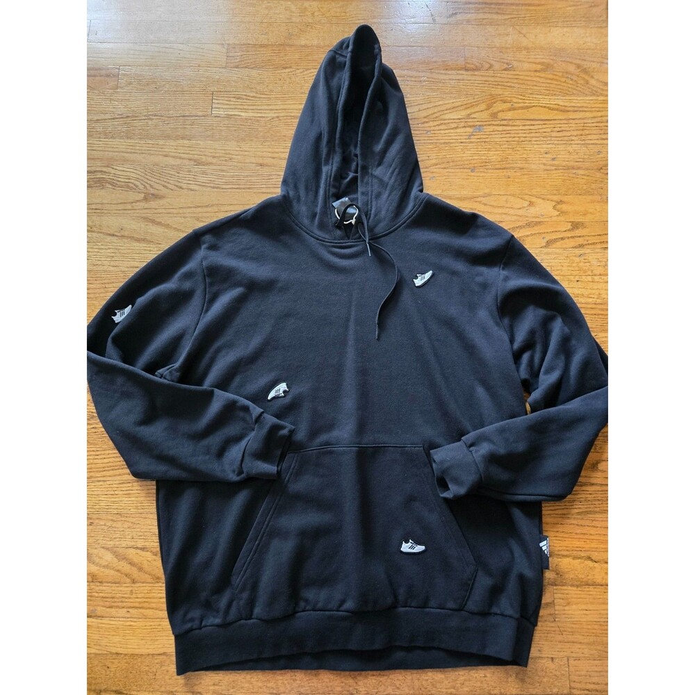 Adidas Originals Undeniable Black Sweatshirt Pullover Hoodie Men's XL